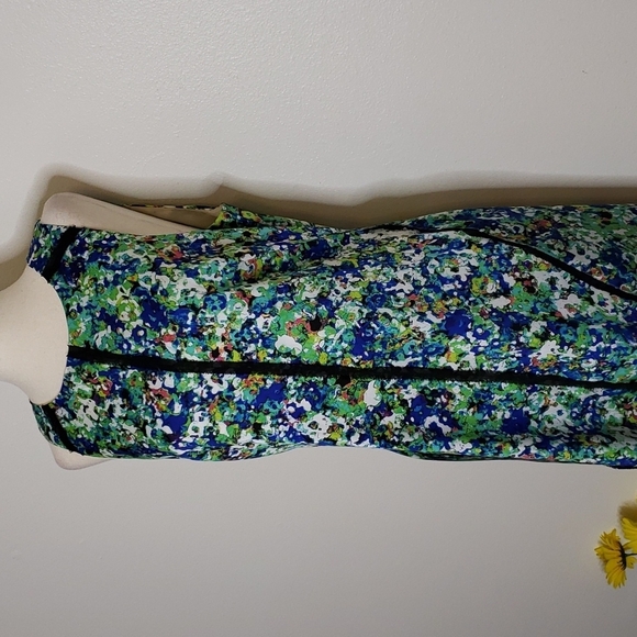 Ann Taylor High to Low A Line Dress Watercolor Casual Office Preppy Designer - Picture 9 of 15